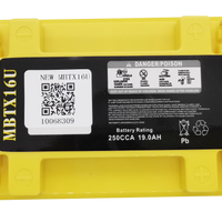 MOTOBATT Battery Mbtx16u Sealed Factory Activated - Batteries