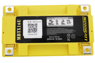 MOTOBATT Battery Mbtx16u Sealed Factory Activated - Batteries