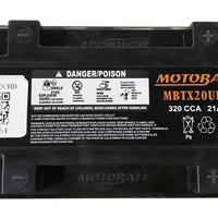MOTOBATT Battery Mbtx20u(hd) Sealed Factory Activated - Batteries