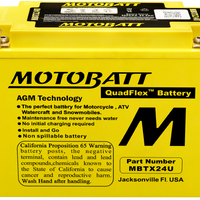 MOTOBATT Battery Mbtx24u Sealed Factory Activated - Batteries