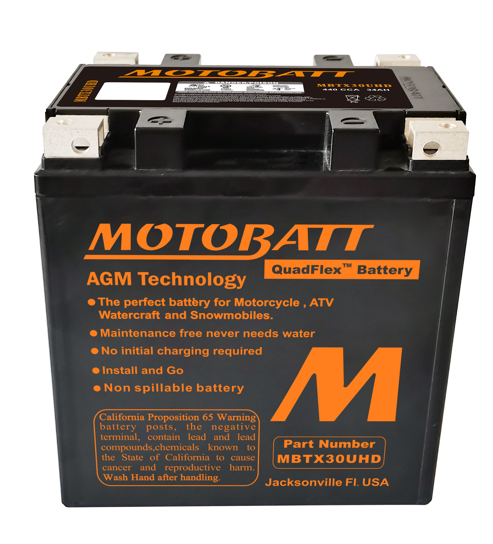 MOTOBATT Battery Mbtx30u(hd) Sealed Factory Activated - Batteries