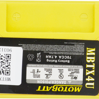 MOTOBATT Battery Mbtx4u Sealed Factory Activated - Batteries