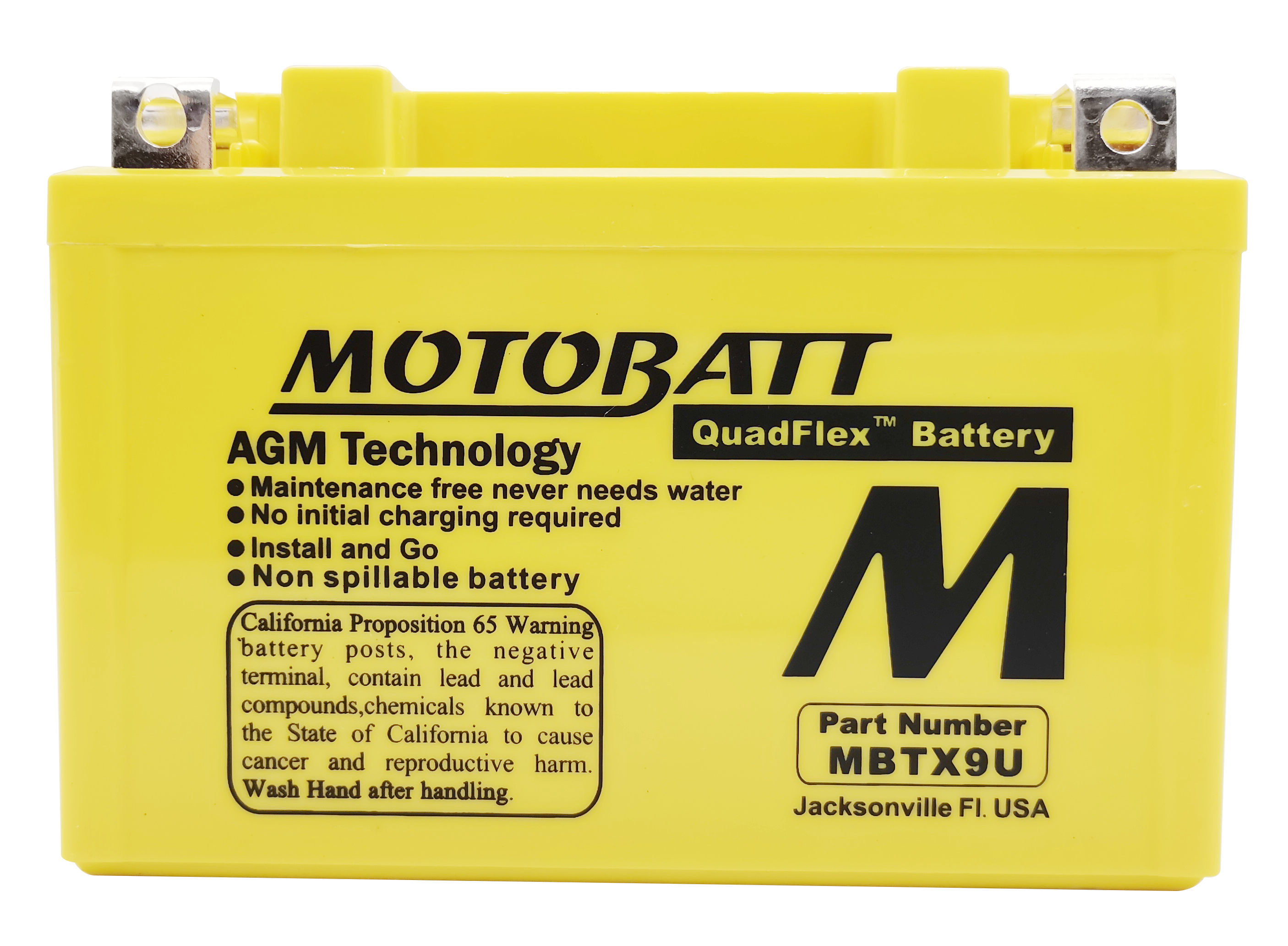 MOTOBATT Battery Mbtx9u Sealed Factory Activated Batteries