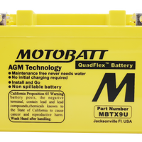 MOTOBATT Battery Mbtx9u Sealed Factory Activated Batteries