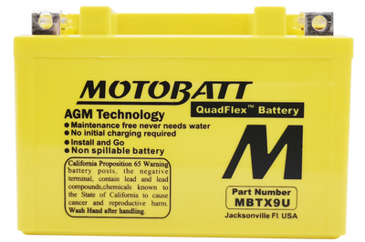 MOTOBATT Battery Mbtx9u Sealed Factory Activated Batteries