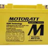 MOTOBATT Battery Mbtz14s Sealed Factory Activated - Batteries
