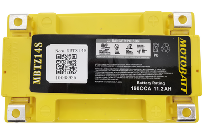 MOTOBATT Battery Mbtz14s Sealed Factory Activated - Batteries