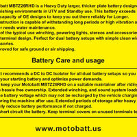 MOTOBATT Battery Mbtz26rhd Sealed Factory Activated - Batteries