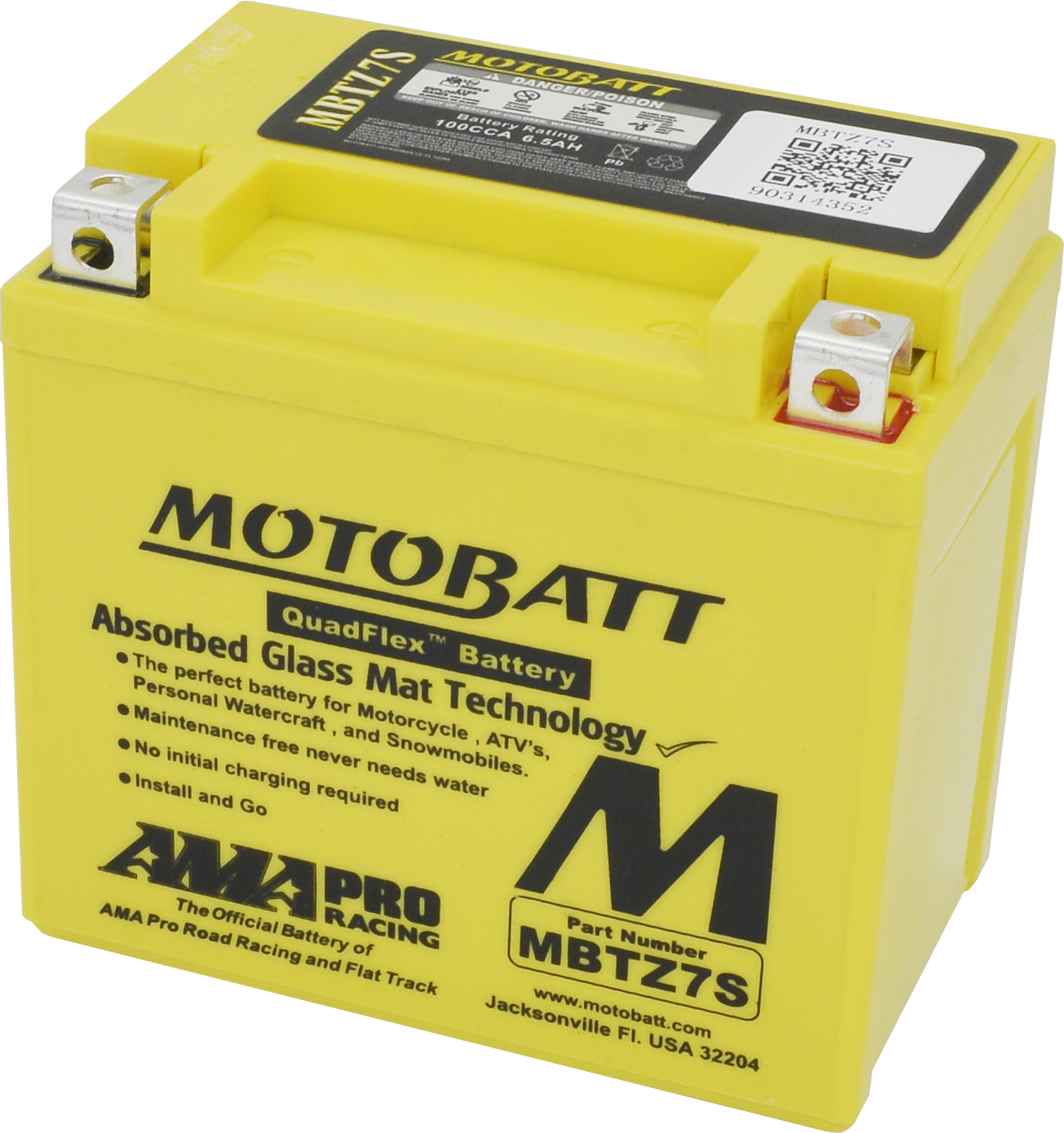 MOTOBATT Battery Mbtz7s Sealed Factory Activated - Batteries