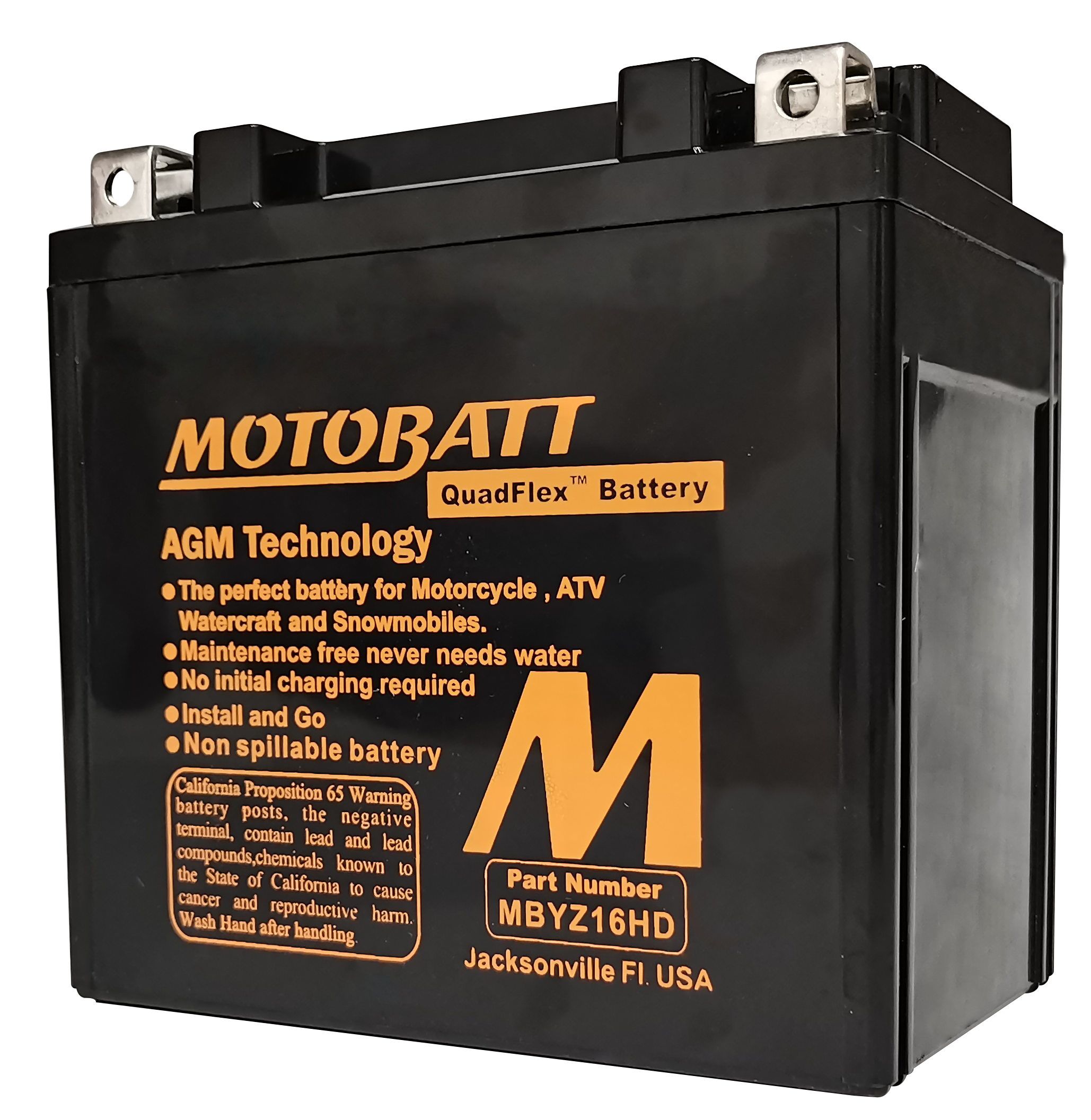 MOTOBATT Battery Mbyz16hd Sealed Factory Activated - Batteries