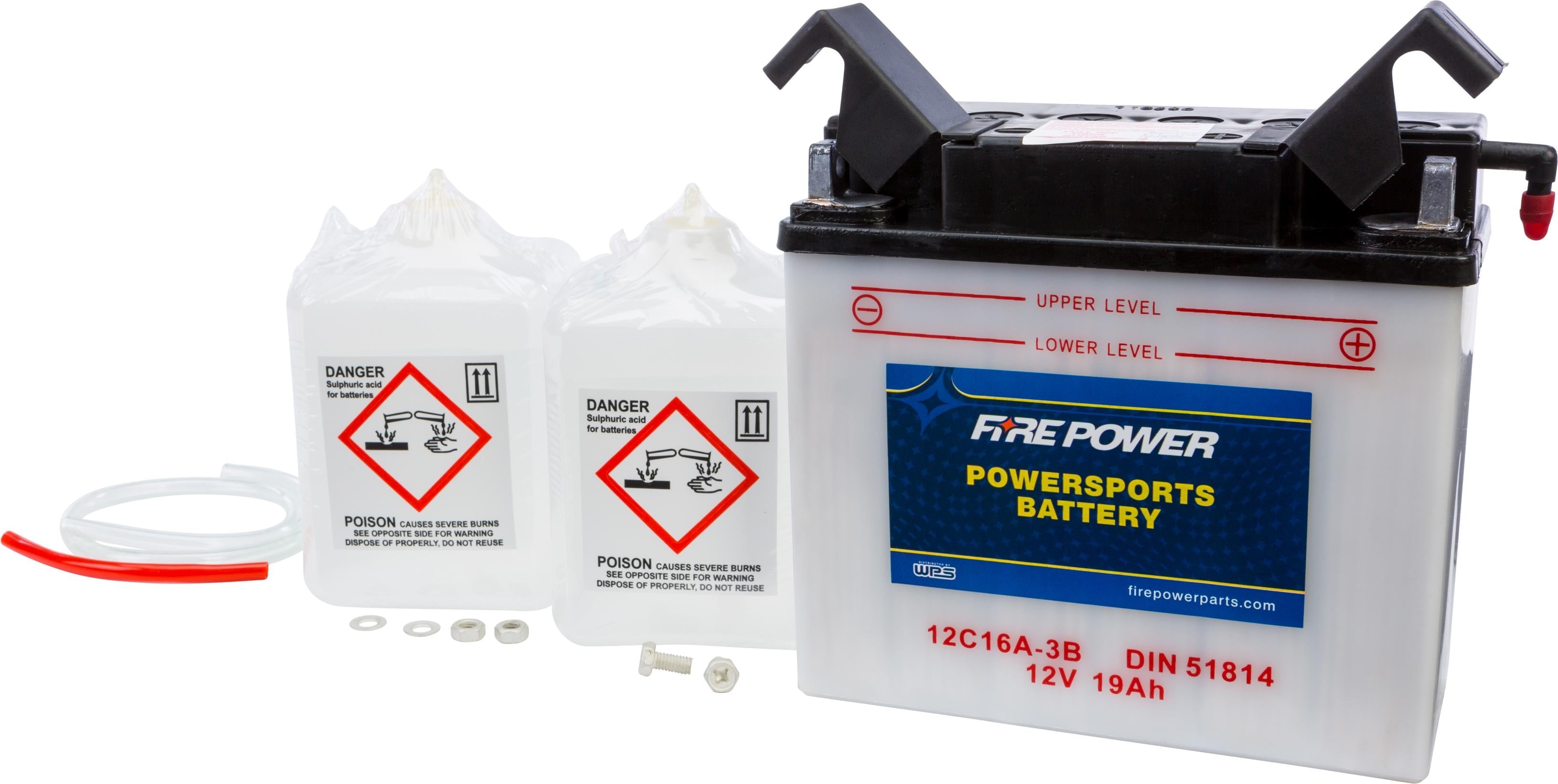 Fire Power Battery W/acid 12c16a-3b 12v - Street Collection