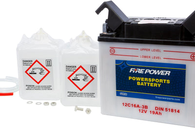 Fire Power Battery W/acid 12c16a-3b 12v - Street Collection
