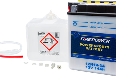 Fire Power Battery W/acid 12n14-3a 12v - Watercraft Collection