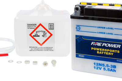 Fire Power Battery W/acid 12n5.5-3b 12v - Street Collection