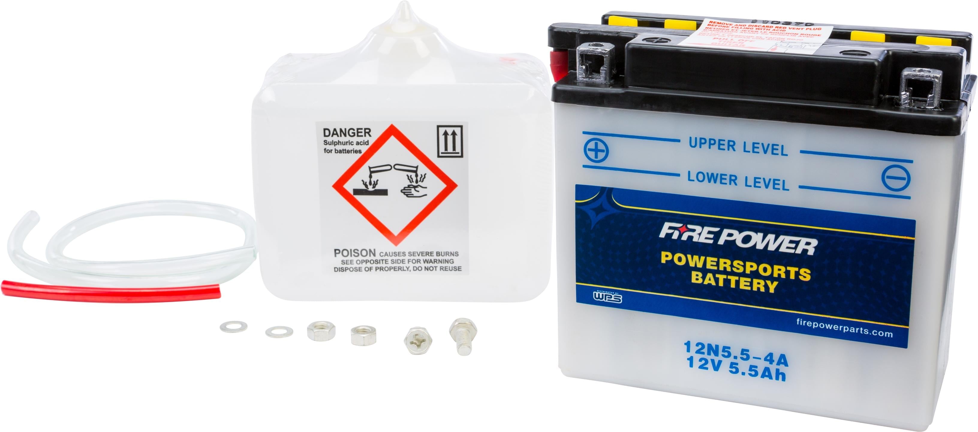 Fire Power Battery W/acid 12n5.5-4a 12v - Street Collection