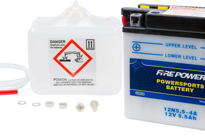 Fire Power Battery W/acid 12n5.5-4a 12v - Street Collection
