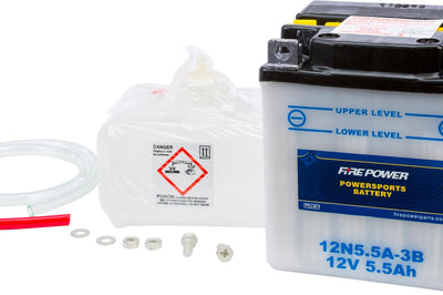 Fire Power Battery W/acid 12n5.5a-3b 12v - Street Collection