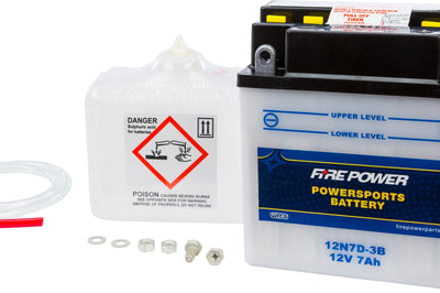 Fire Power Battery W/acid 12n7d-3b 12v - Street Collection