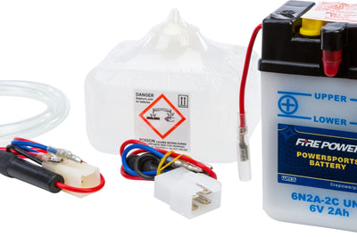 Fire Power Battery W/acid 6n2a-2c Unv 6v - Street Collection