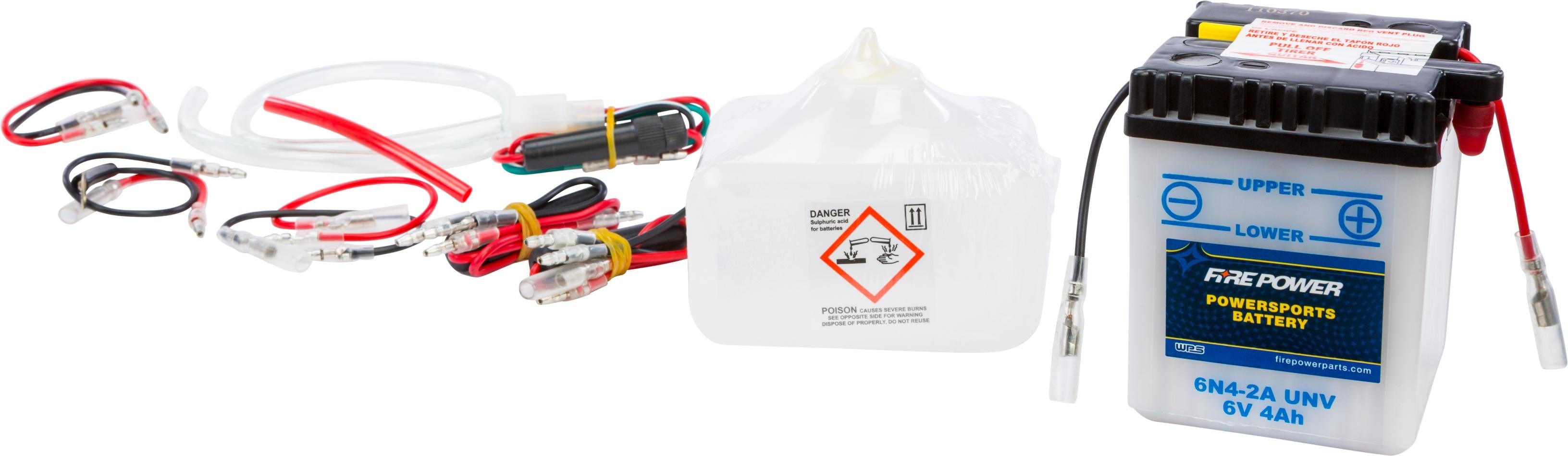 Fire Power Battery W/acid 6n4-2a Unv 6v - Street Collection