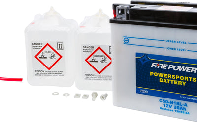 Fire Power Battery W/acid C50-n18l-a 12v Heavy Duty - Street Collection