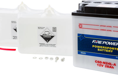 Fire Power Battery W/acid C60-n24l-a 12v Heavy Duty - Street Collection