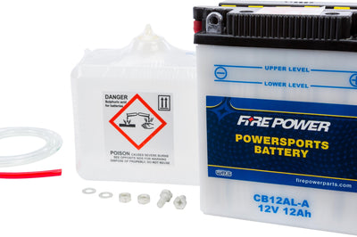 Fire Power Battery W/acid Cb12al-a 12v Heavy Duty - Watercraft Collection