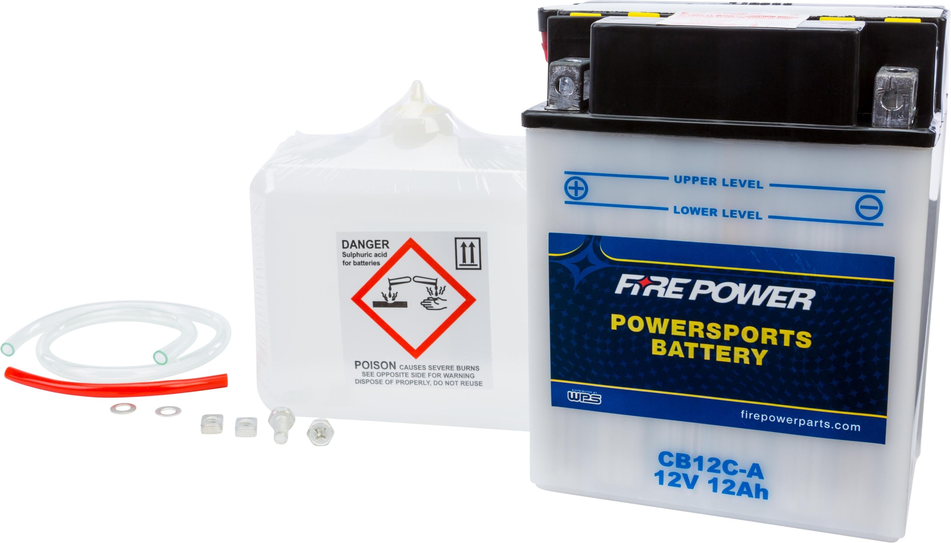 Fire Power Battery W/acid Cb12c-a 12v Heavy Duty - Watercraft Collection