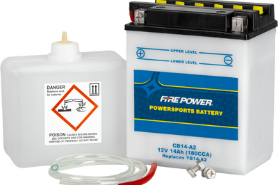 Fire Power Battery W/acid Cb14-a2 12v Heavy Duty - Watercraft Collection