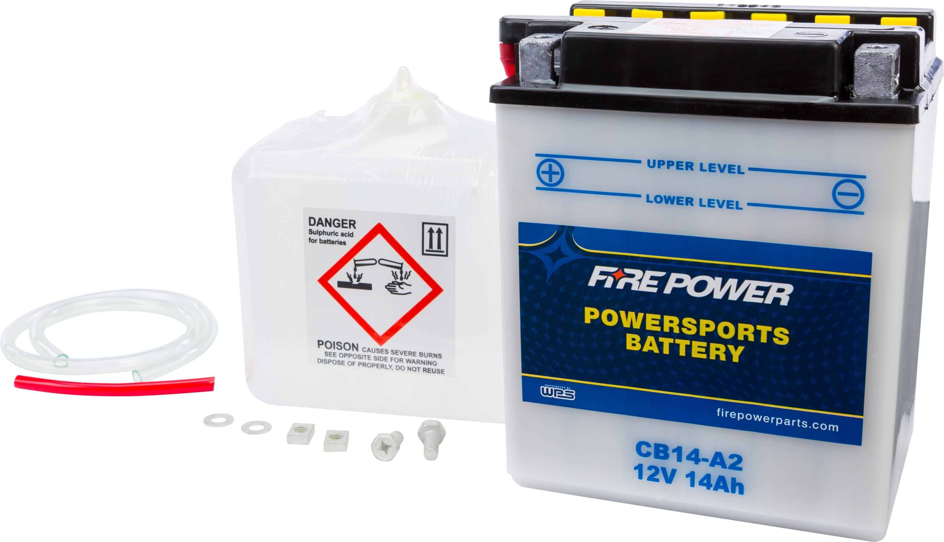 Fire Power Battery W/acid Cb14-a2 12v Heavy Duty - Watercraft Collection