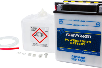 Fire Power Battery W/acid Cb14-a2 12v Heavy Duty - Watercraft Collection