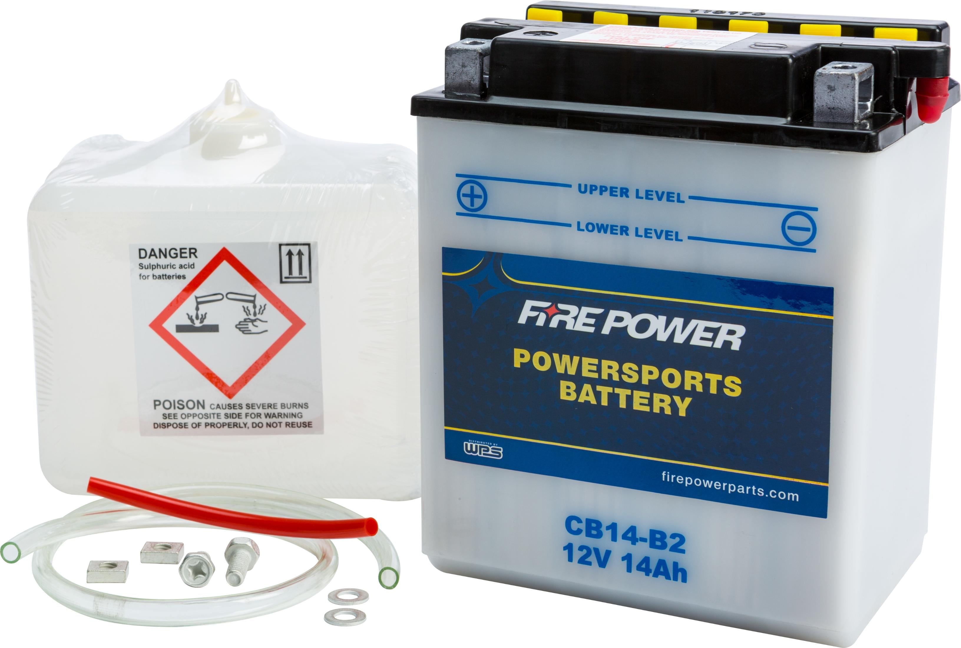 Fire Power Battery W/acid Cb14-b2 12v Heavy Duty - Watercraft Collection