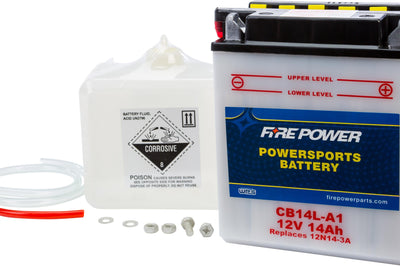 Fire Power Battery W/acid Cb14l-a1 12v Heavy Duty - Watercraft Collection