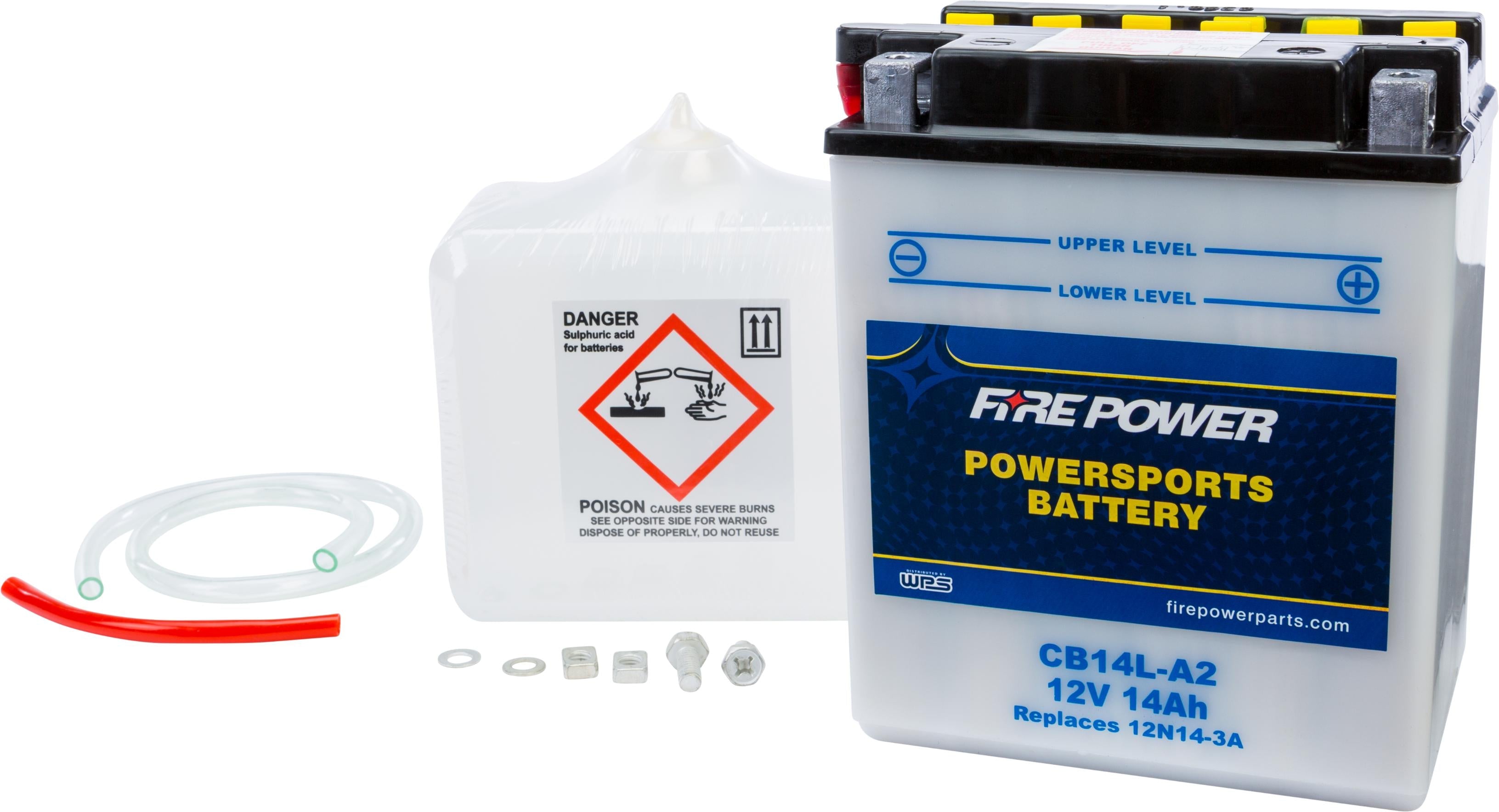 Fire Power Battery W/acid Cb14l-a2 12v Heavy Duty - Watercraft Collection