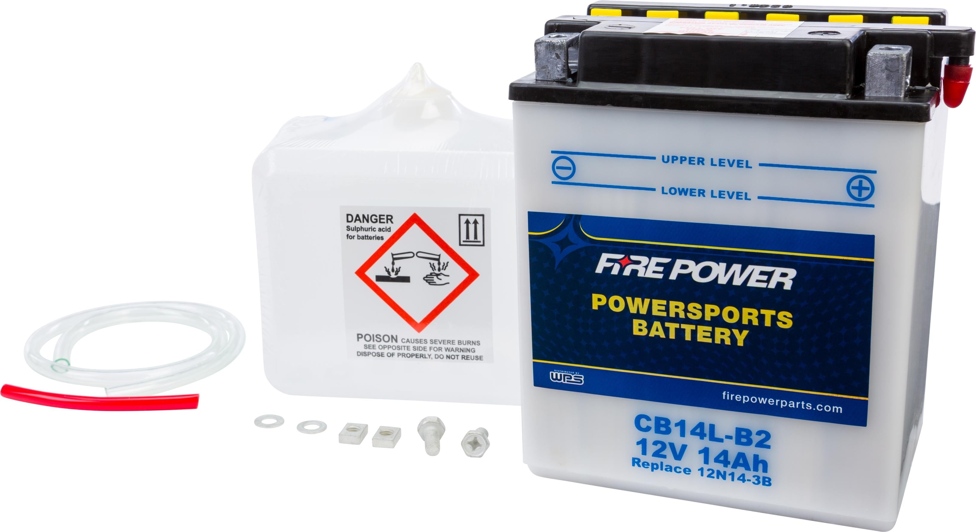 Fire Power Battery W/acid Cb14l-b2 12v Heavy Duty - Watercraft Collection