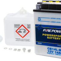 Fire Power Battery W/acid Cb14l-b2 12v Heavy Duty - Watercraft Collection