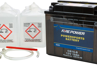 Fire Power Battery W/acid Cb16-b 12v Heavy Duty - Watercraft Collection