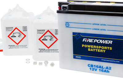 Fire Power Battery W/acid Cb16al-a2 12v Heavy Duty - Watercraft Collection
