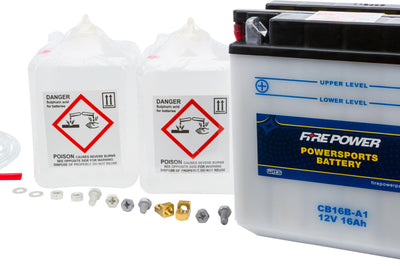 Fire Power Battery W/acid Cb16b-a1 12v Heavy Duty - Watercraft Collection