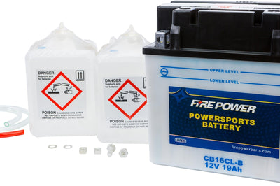 Fire Power Battery W/acid Cb16cl-b 12v Heavy Duty - Watercraft Collection