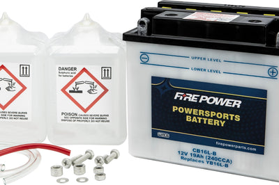 Fire Power Battery W/acid Cb16l-b 12v Heavy Duty - Watercraft Collection