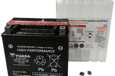 Yuasa Battery Ytx14h-bs Maintenance Free - Watercraft Collection