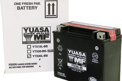 Yuasa Battery Ytx20l-bs Maintenance Free - Watercraft Collection