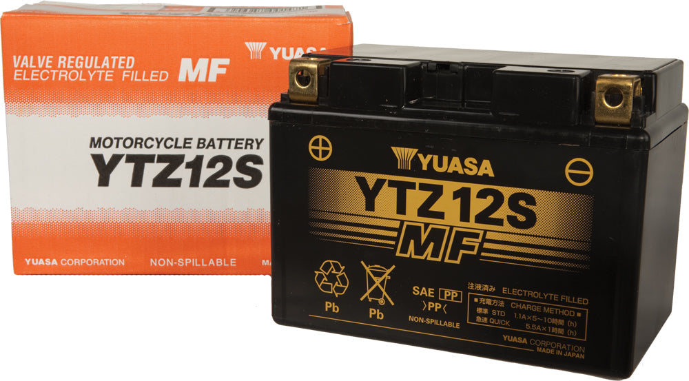 Yuasa Battery Ytz12s Sealed Factory Activated - Street Collection