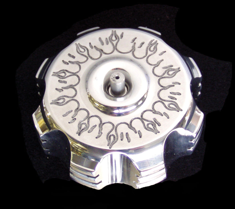Modquad Billet Gas Cap (black Flames) - Atv Performance Products