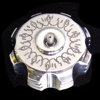 Modquad Billet Gas Cap (black Flames) - Atv Performance Products