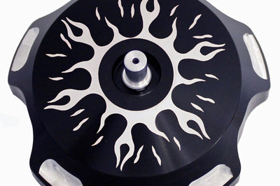 Modquad Billet Gas Cap (black Flames) - Atv Performance Products