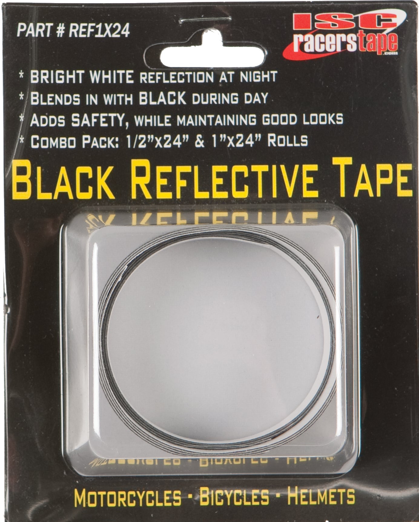 Isc Black Reflective Tape 1/2x24’’ & 1x24’’ - Harddrive Products
