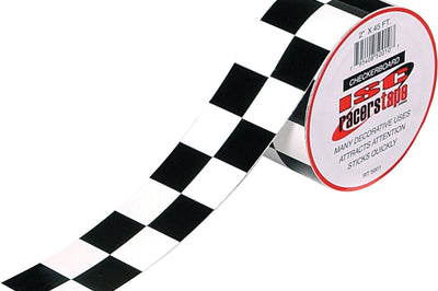 Isc Black & White Straight Checker Board Tape 2’’x45’ - Harddrive Products