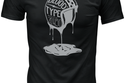 Highway 21 Blood Type Tee Heather Xl - Black / 3X-Large - Harddrive Products